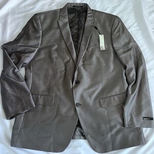 NWT Bar III Slim Fit Shiny Grey Blazer Men’s 46R Regular Sports Business $400